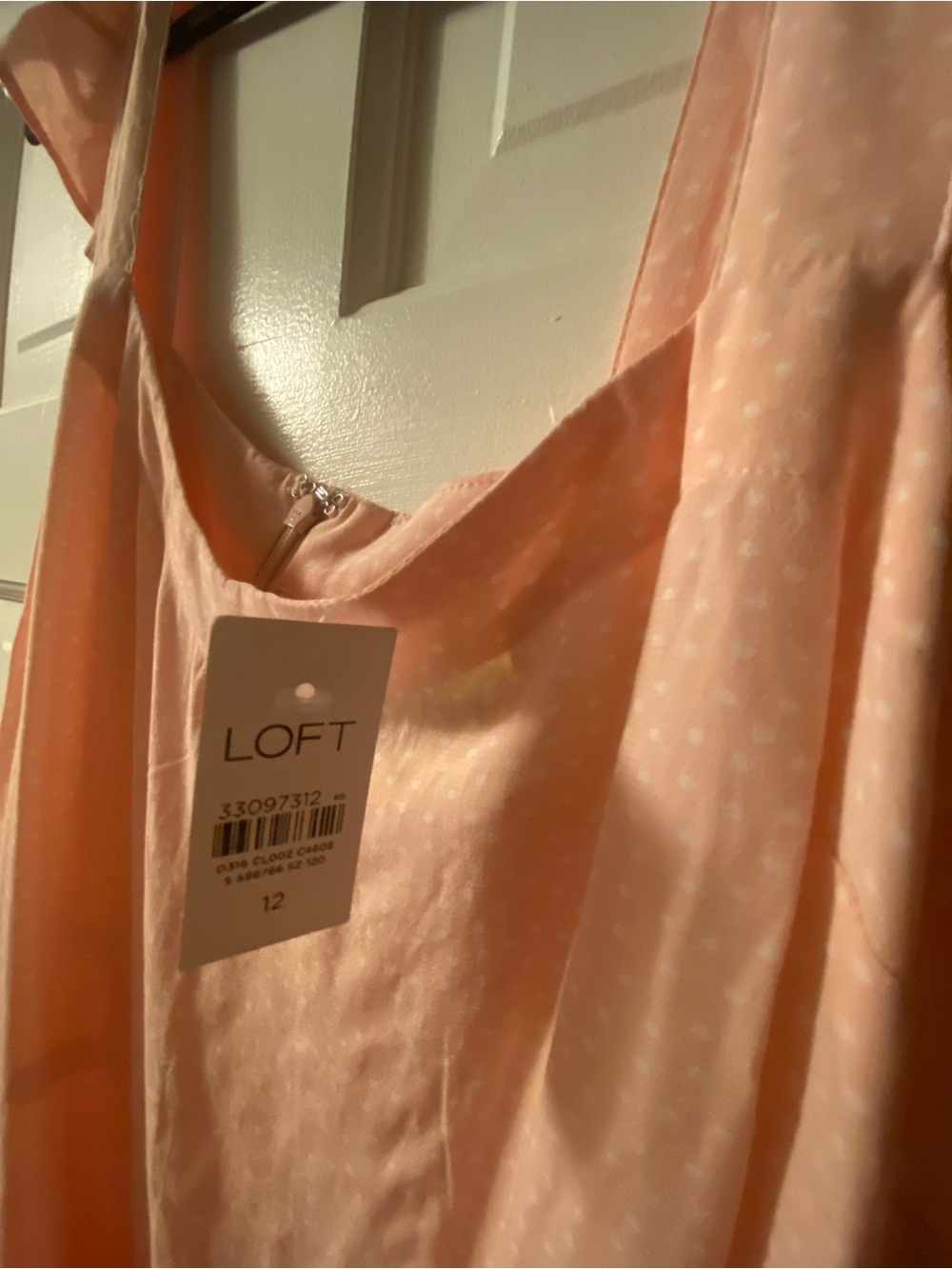 LOFT Pink Ruffle Strap Dress - Picture 4 of 5